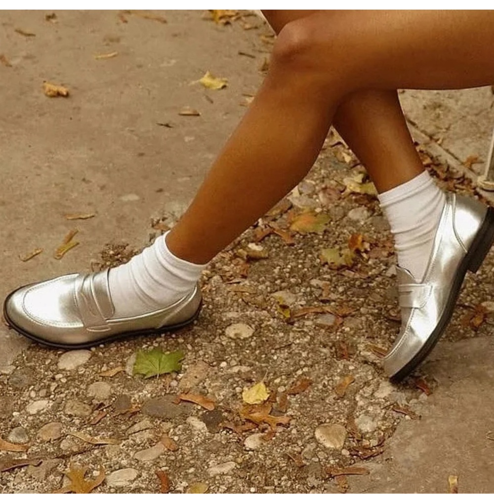 BODEN Silver Loafers for Women